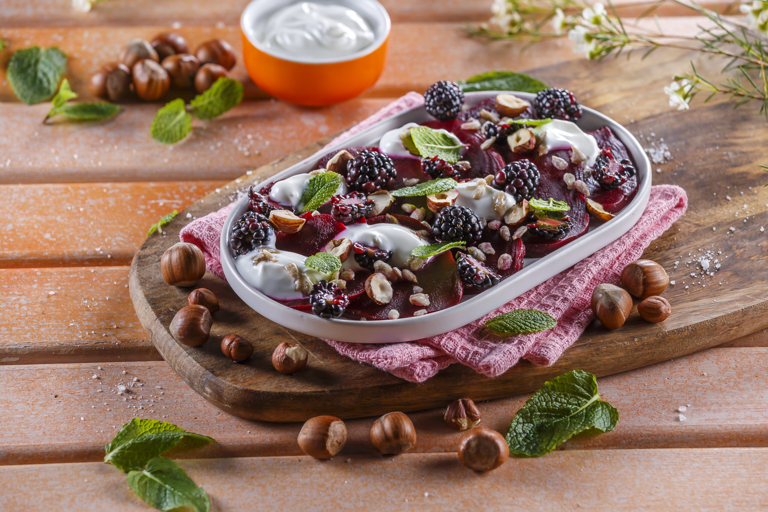Salada de beterraba com amoras @Teleculinária