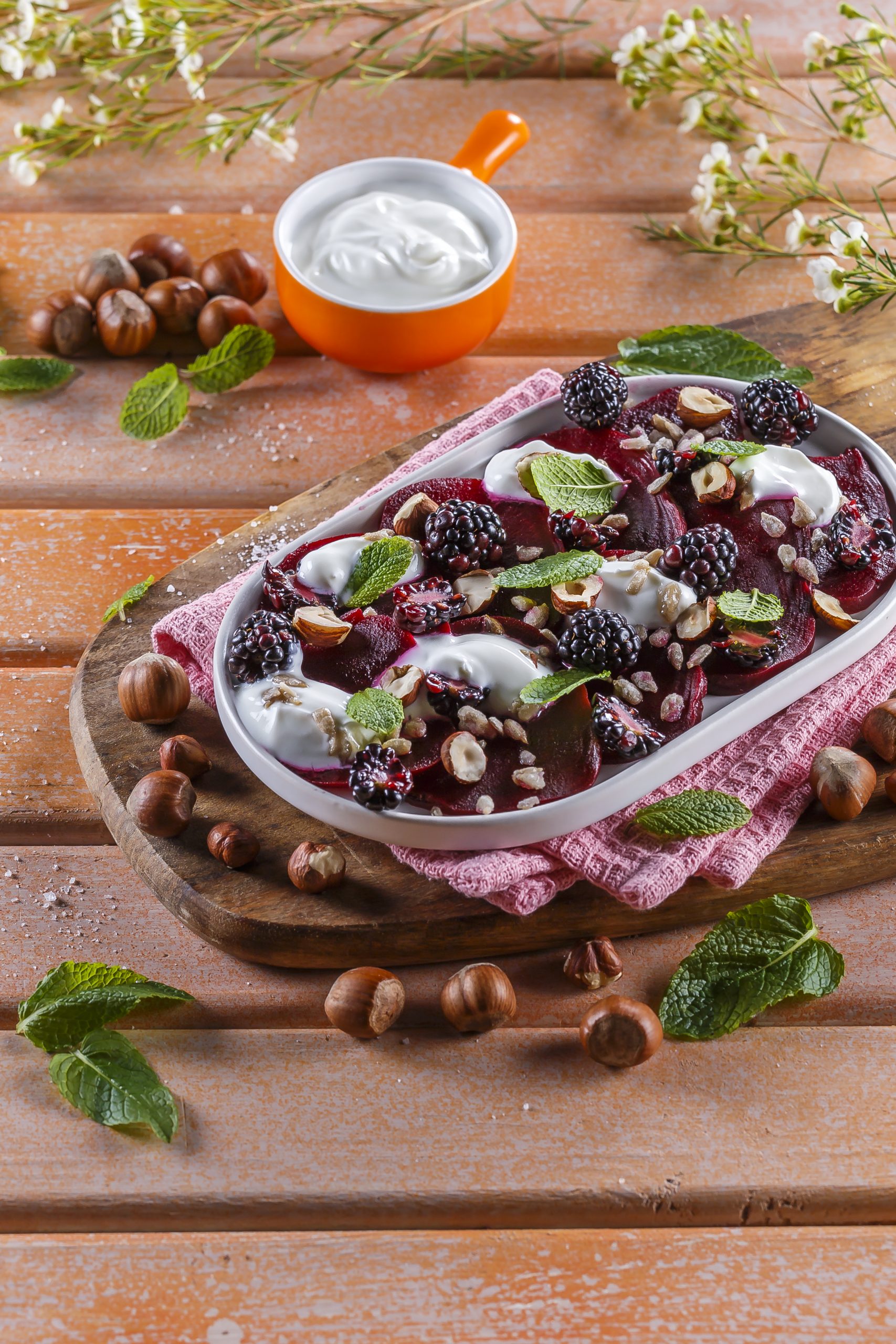Salada de beterraba com amoras