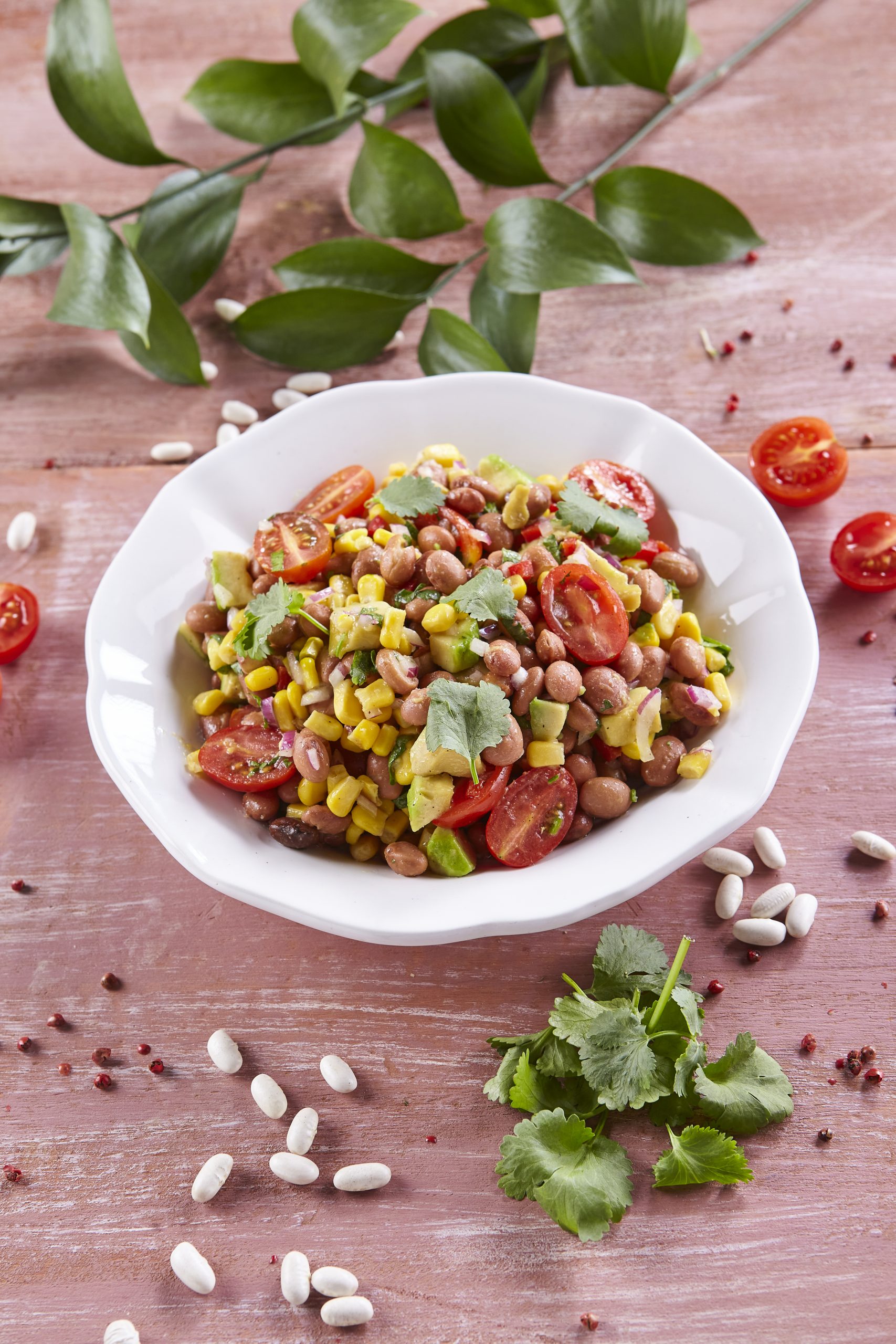 Salada de feijão e abacate