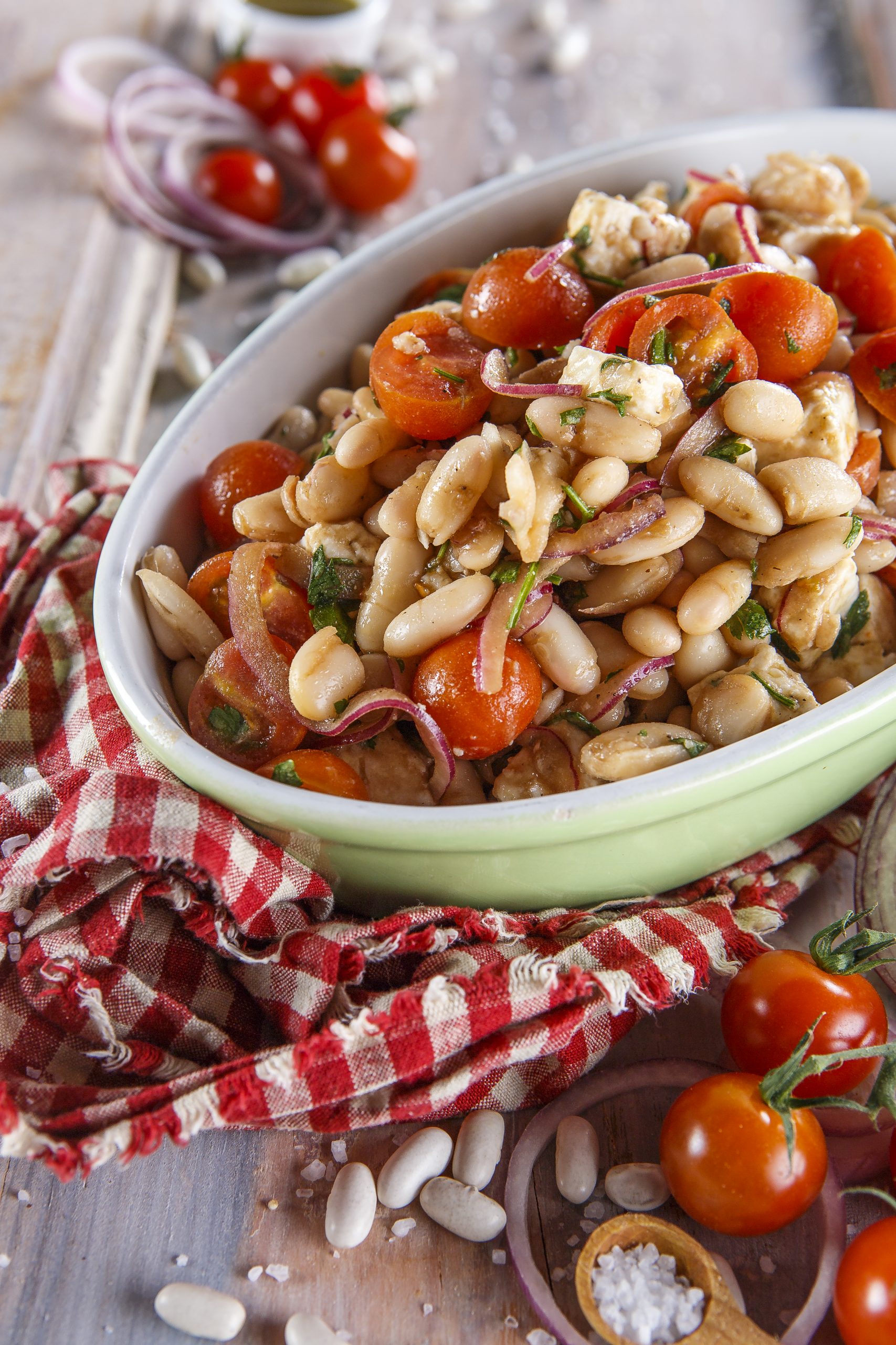 Salada de feijão branco
