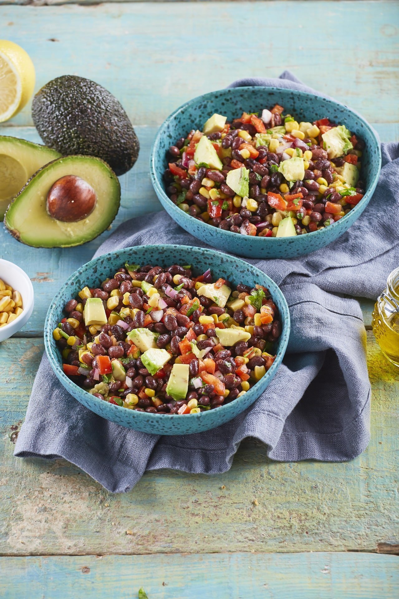 Salada de feijão preto