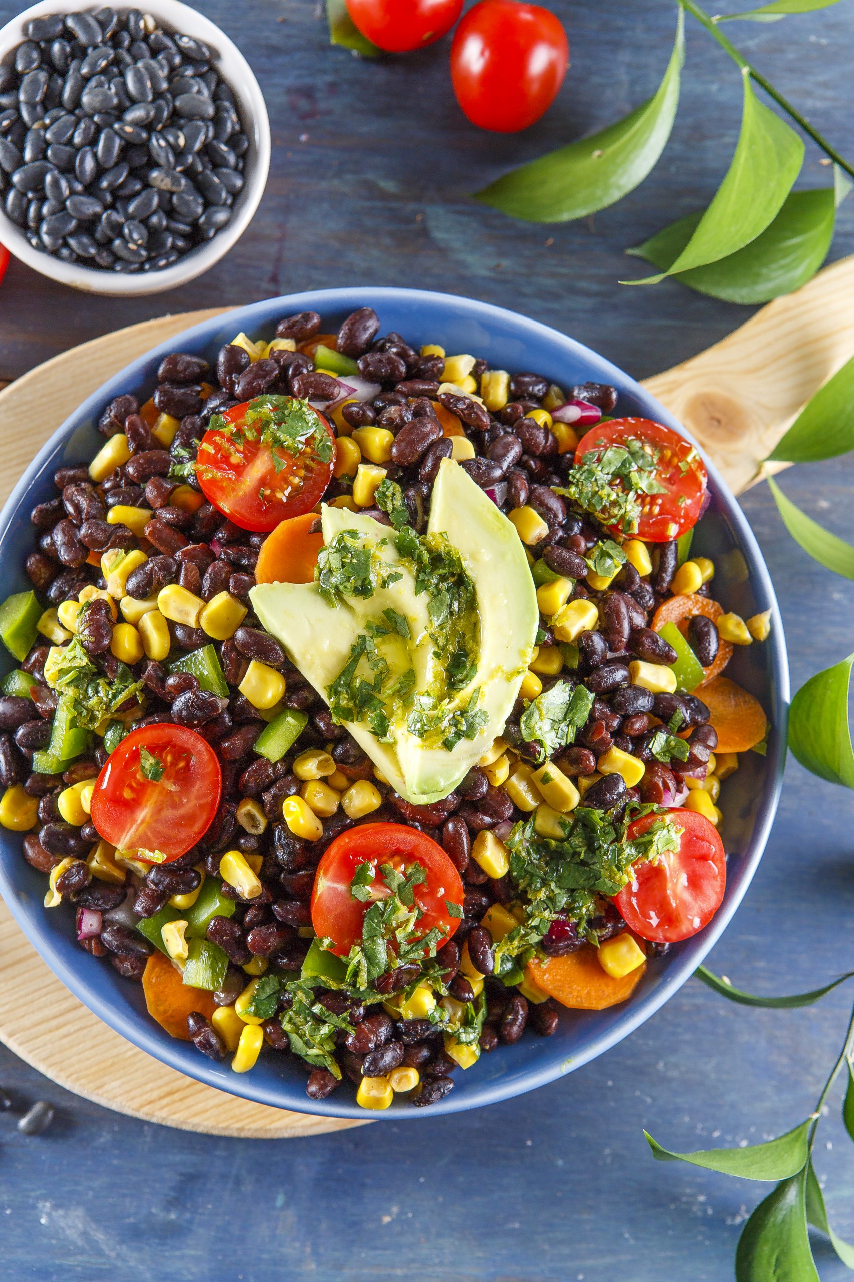 Salada de feijão preto