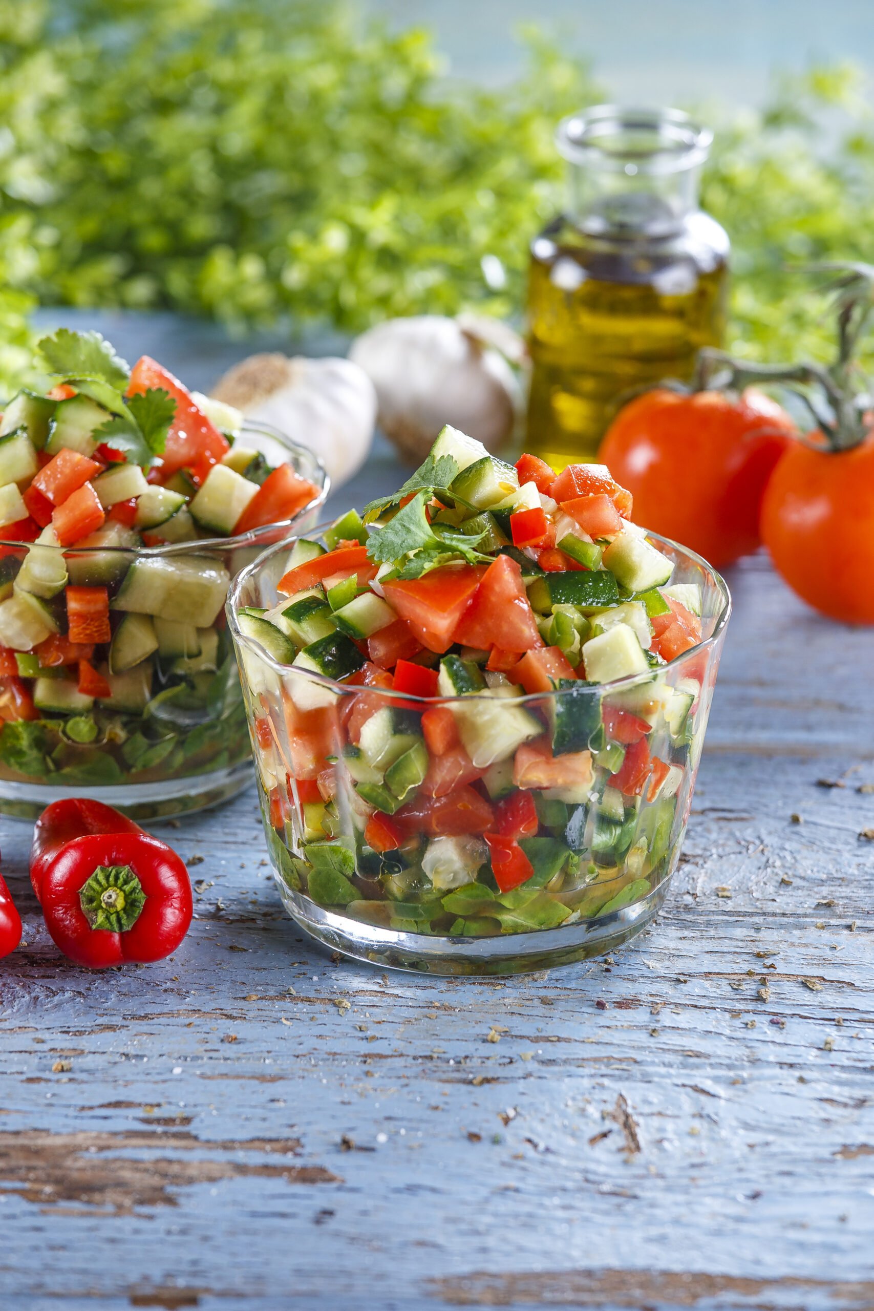 Salada fácil de gaspacho
