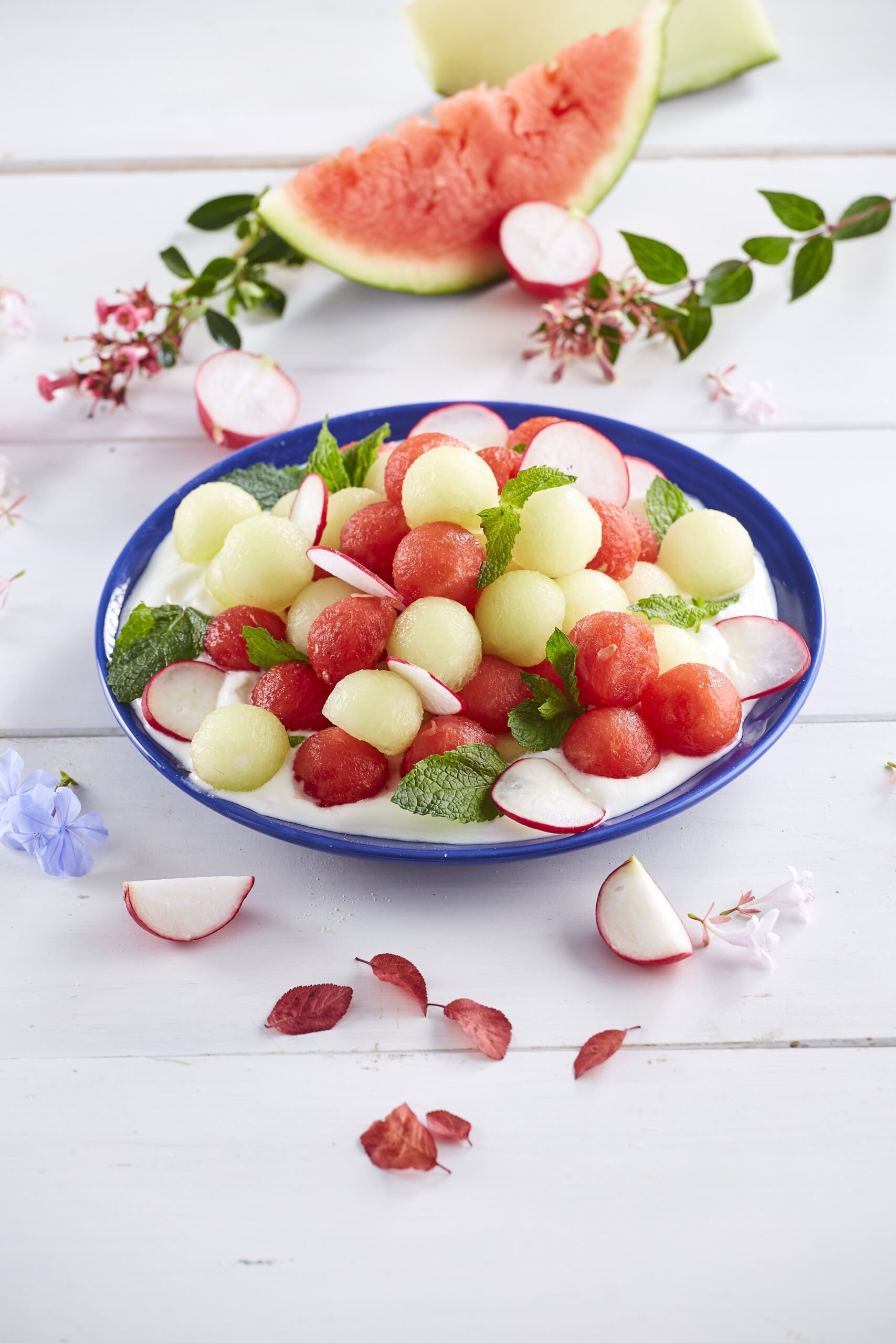 Salada de melão e melancia