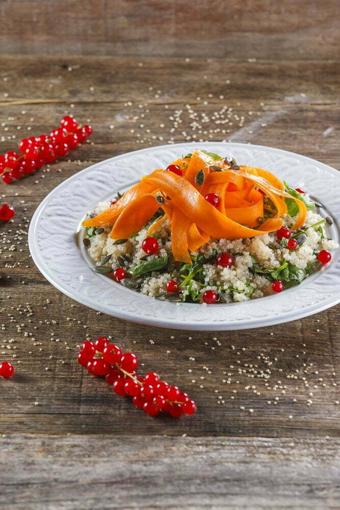 Salada de quinoa e cenoura