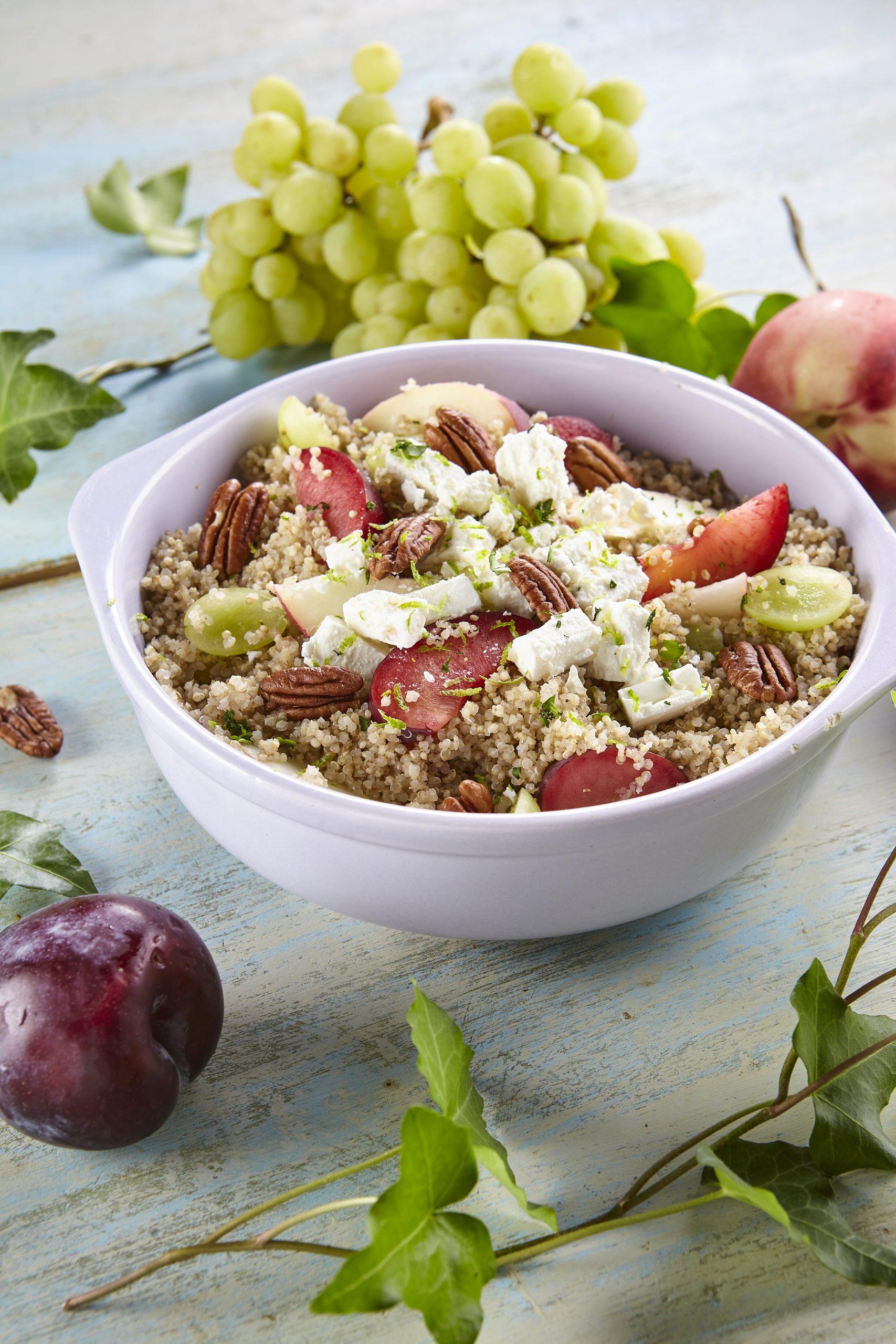 Salada de quinoa e fruta