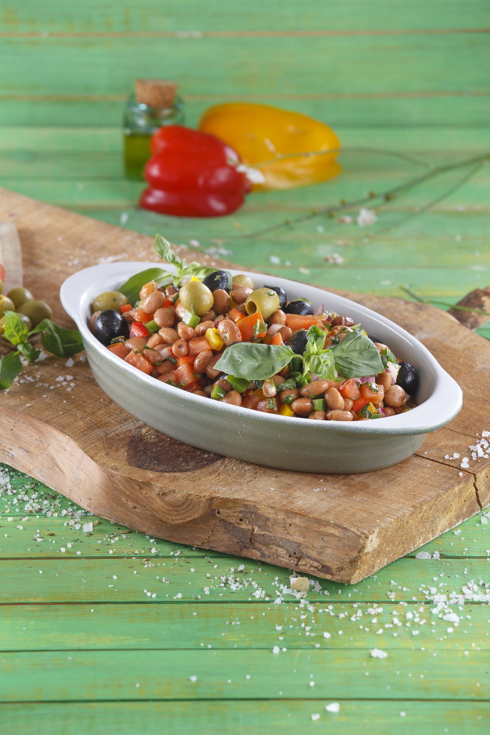 Salada mediterrânica de feijão