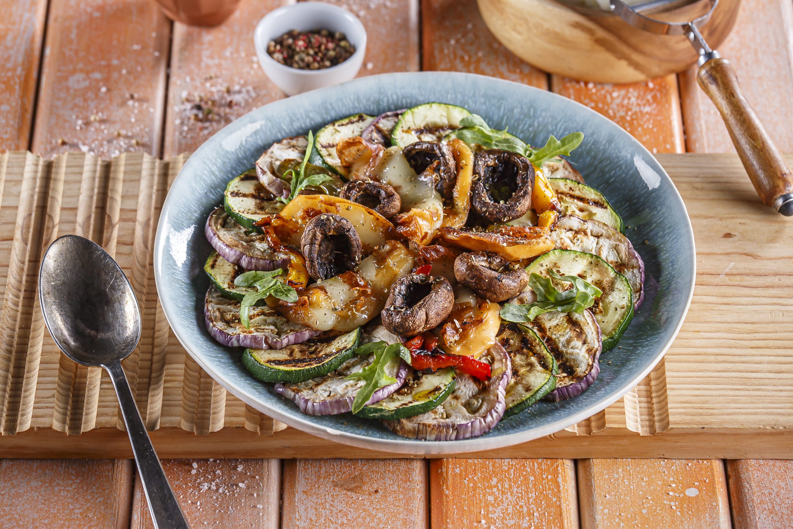 Salada morna de legumes