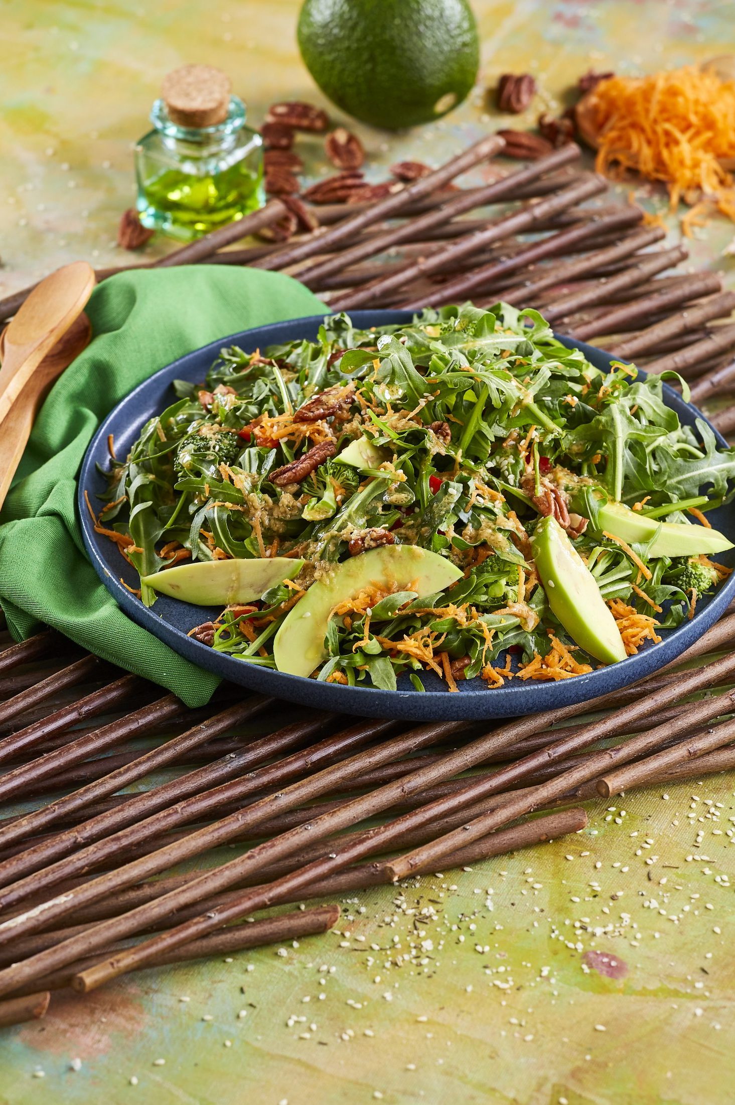 Salada verde de primavera