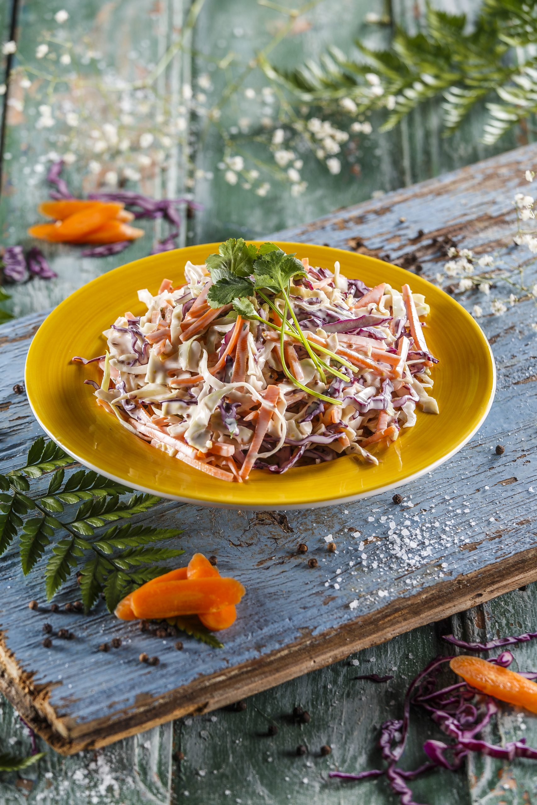 Salada coleslaw (com couves e cenoura)