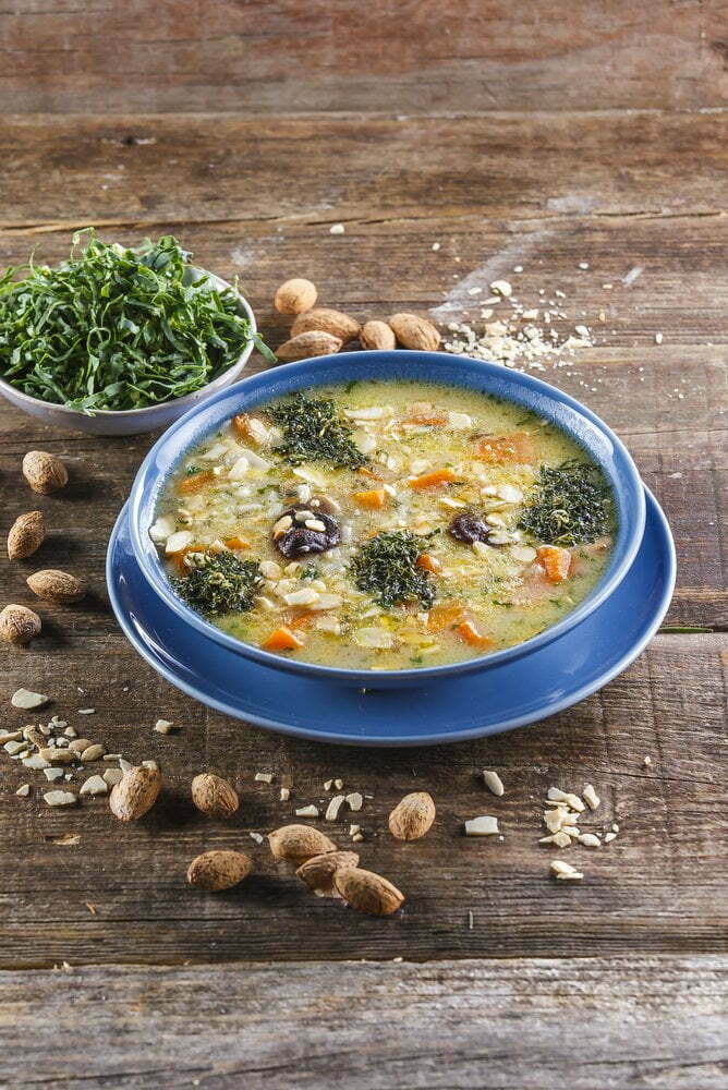 Sopa de arroz selvagem