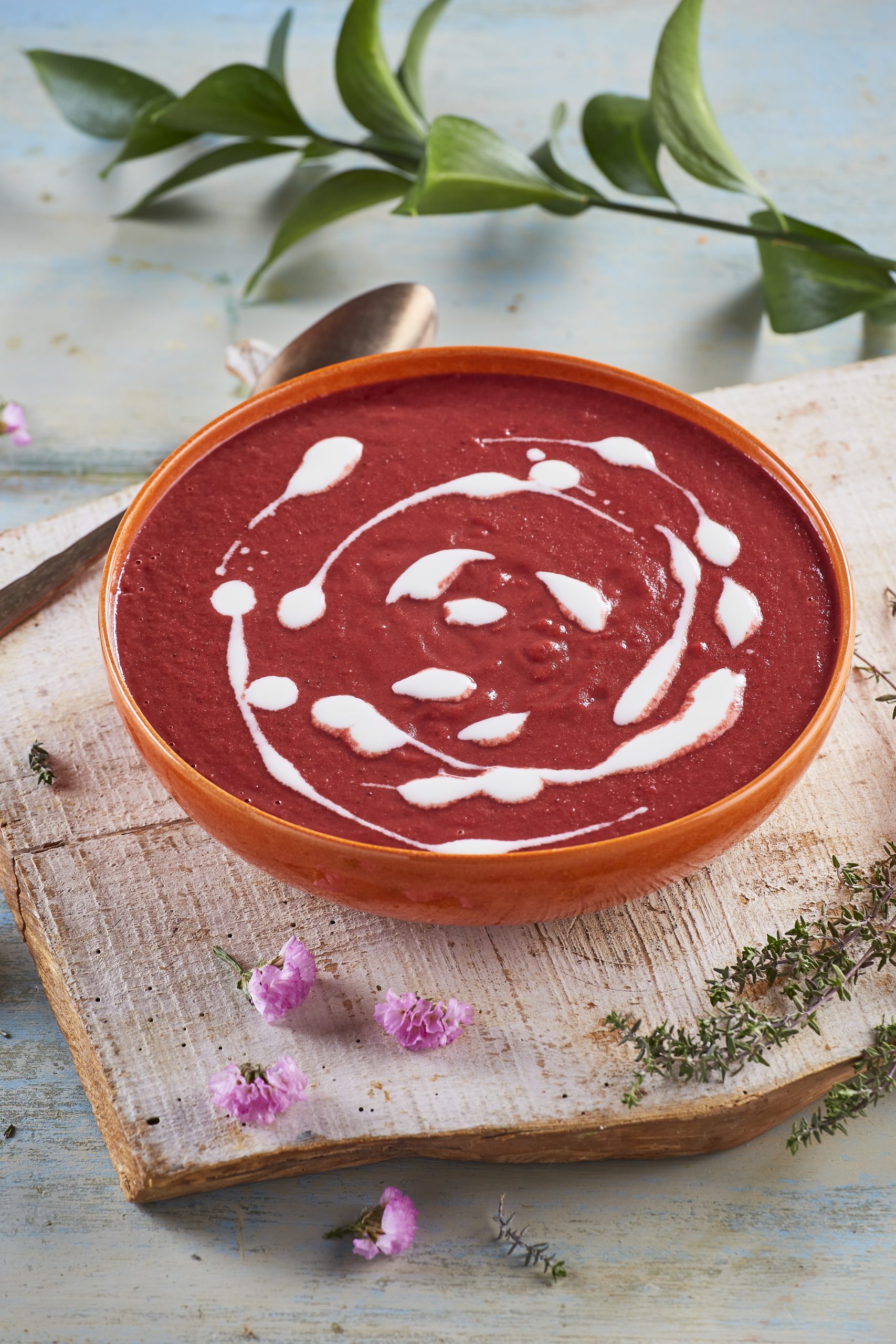 Sopa de beterraba e maçã