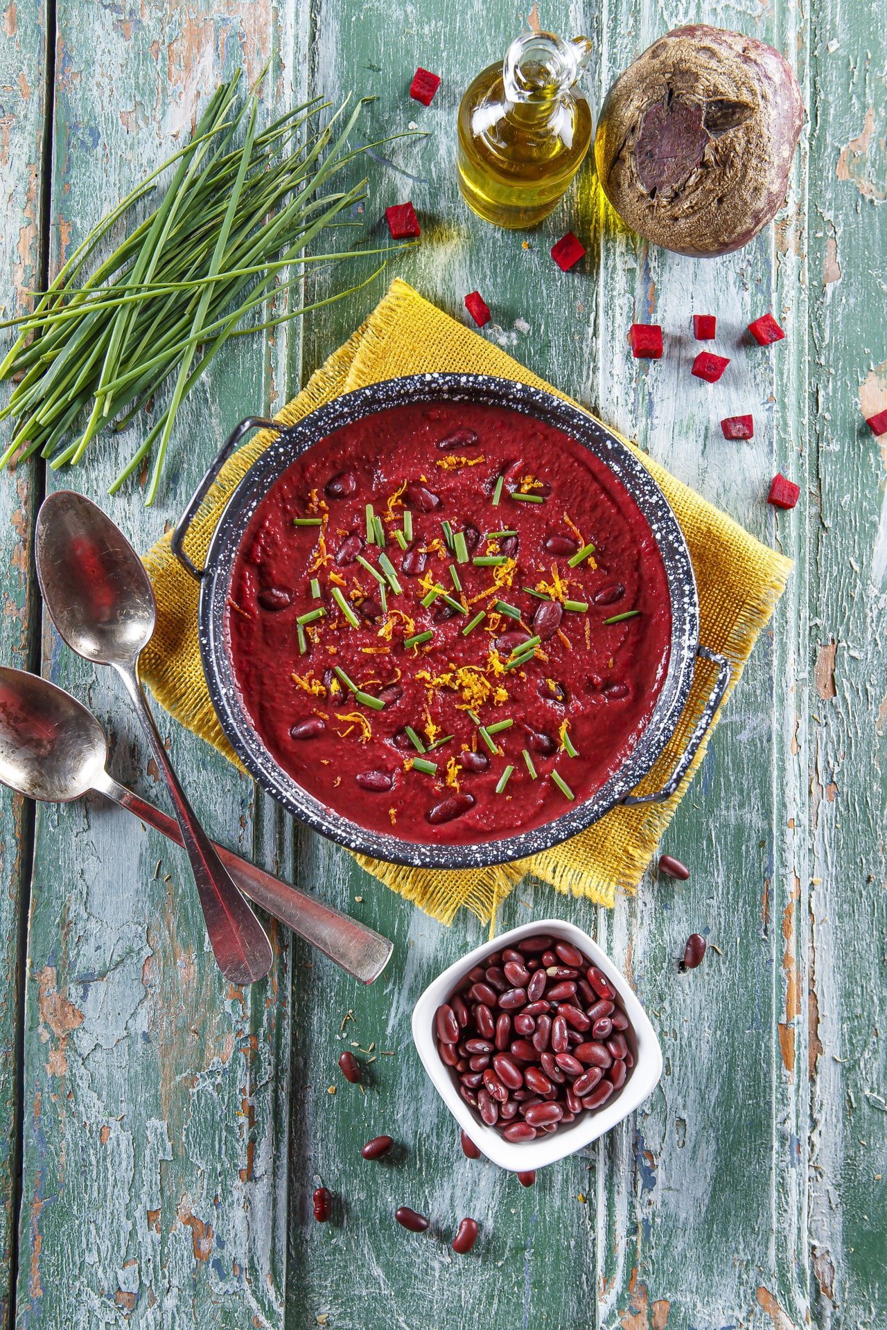 Sopa de feijão vermelho