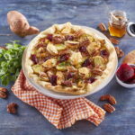 Tarte de noz pecan com vegetais