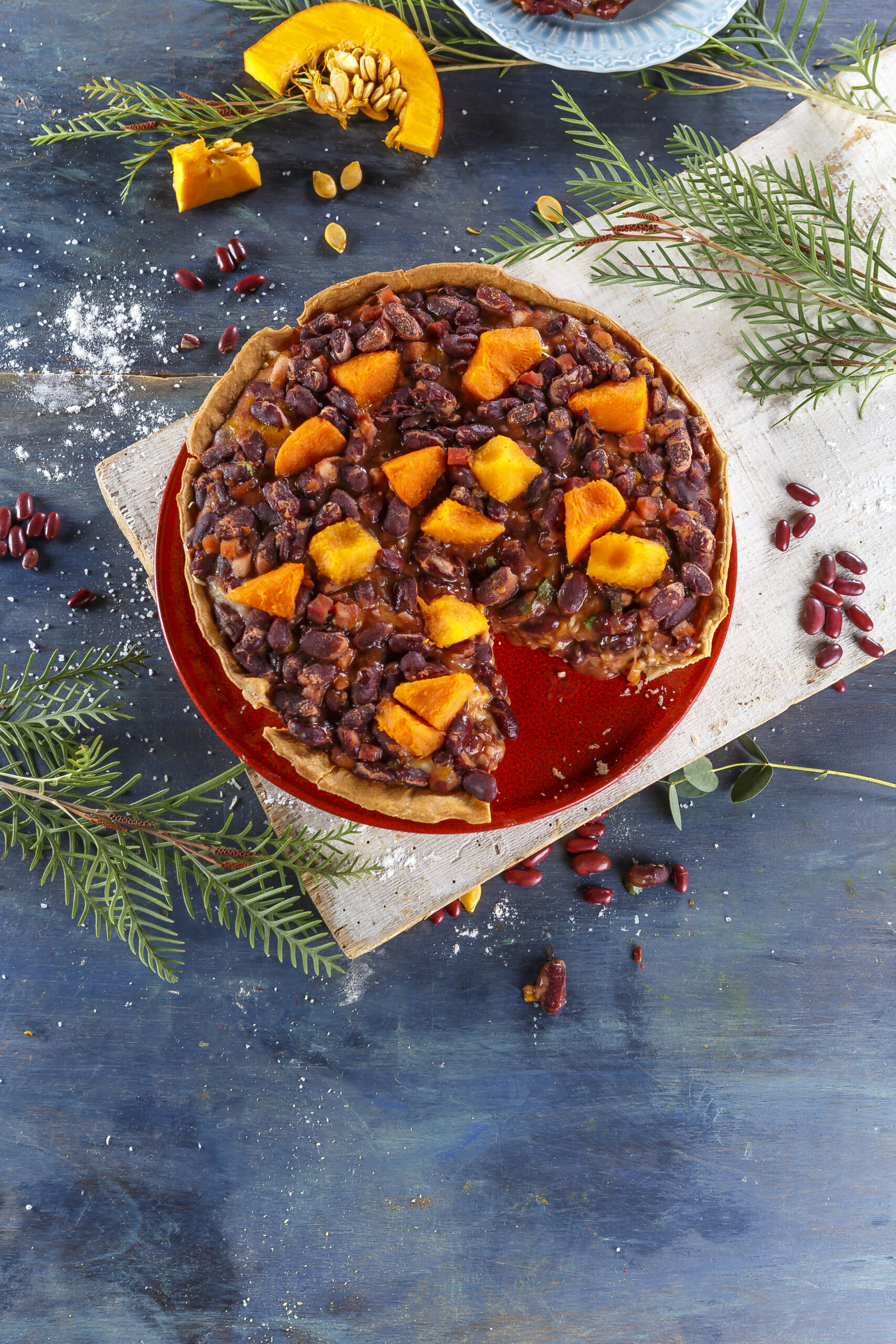 Tarte de feijão com abóbora