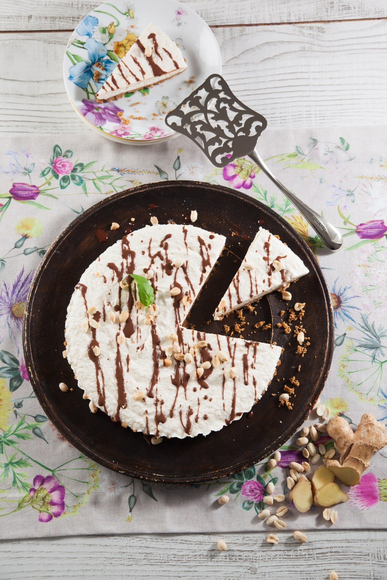 Tarte de gengibre e amendoim