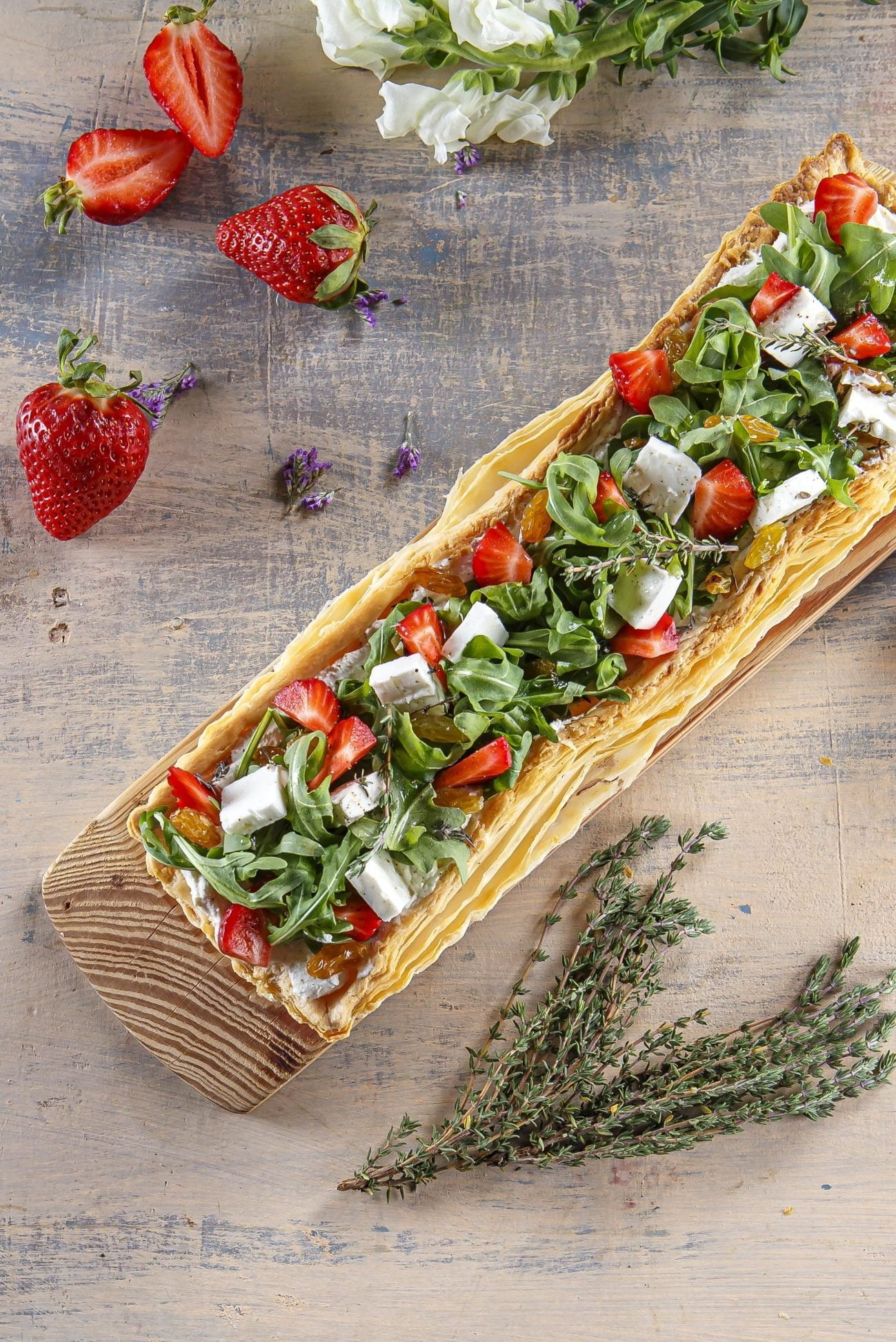 Tarte de morango com feta