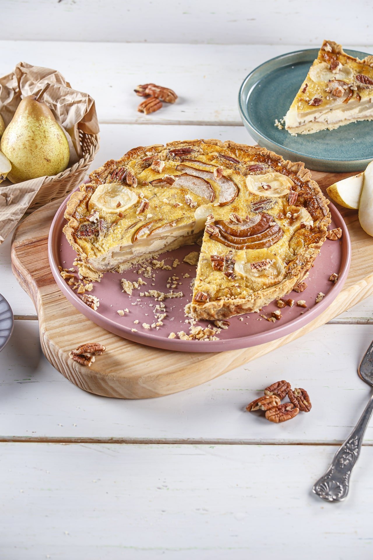 Tarte de pera com queijo de cabra