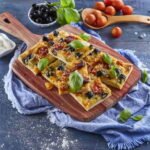 Tarte de queijo e tomate