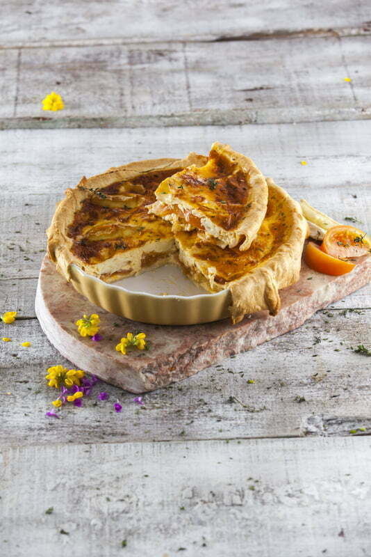 Tarte de tomate e camembert