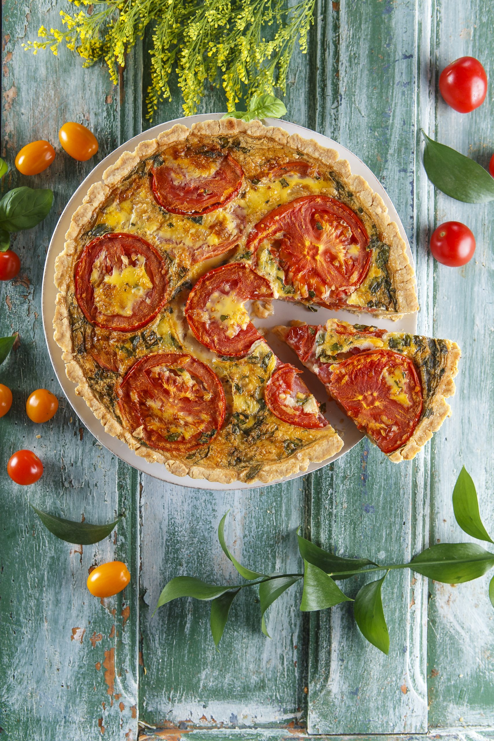 Tarte de tomate e mostarda