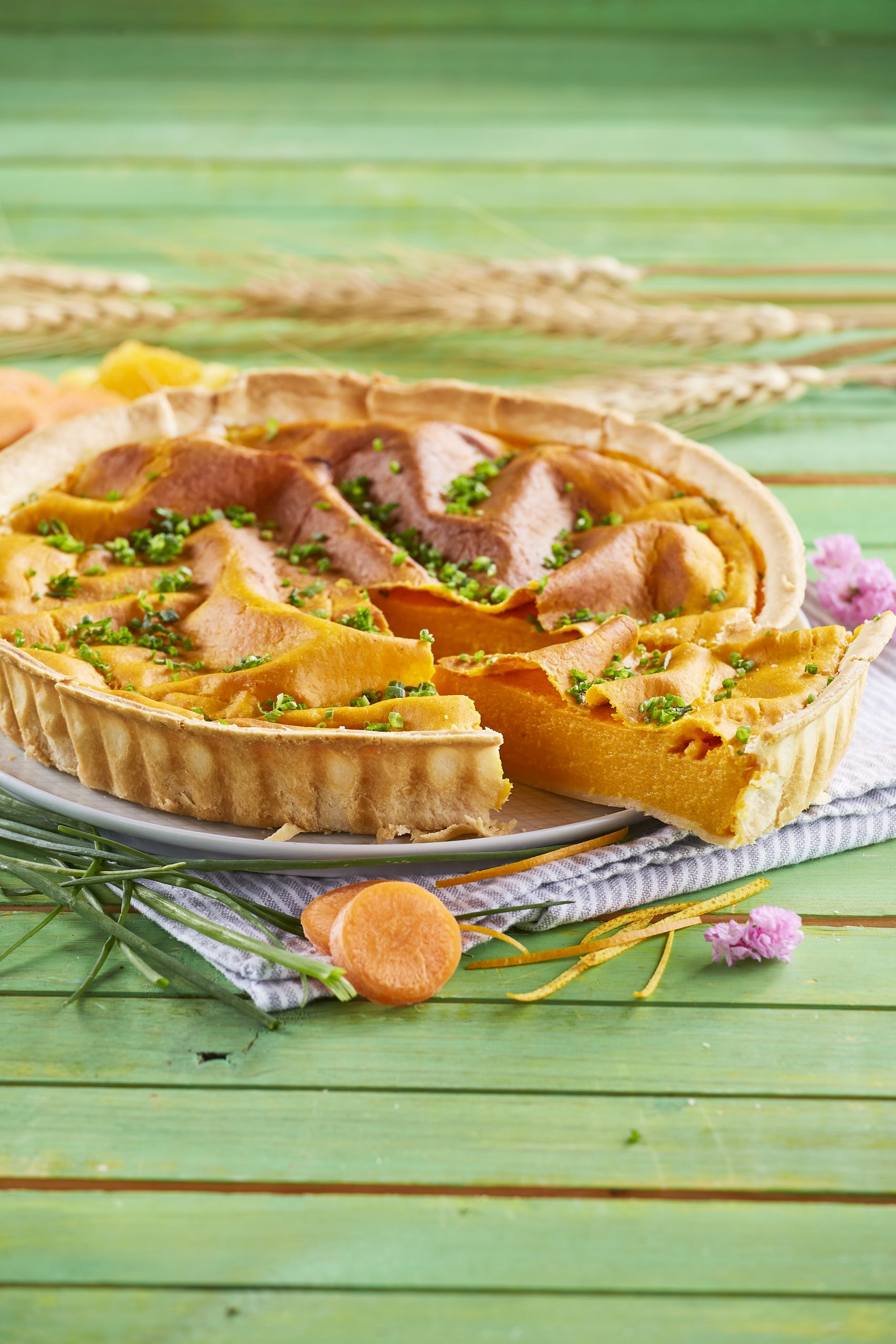 Tarte salgada de cenoura