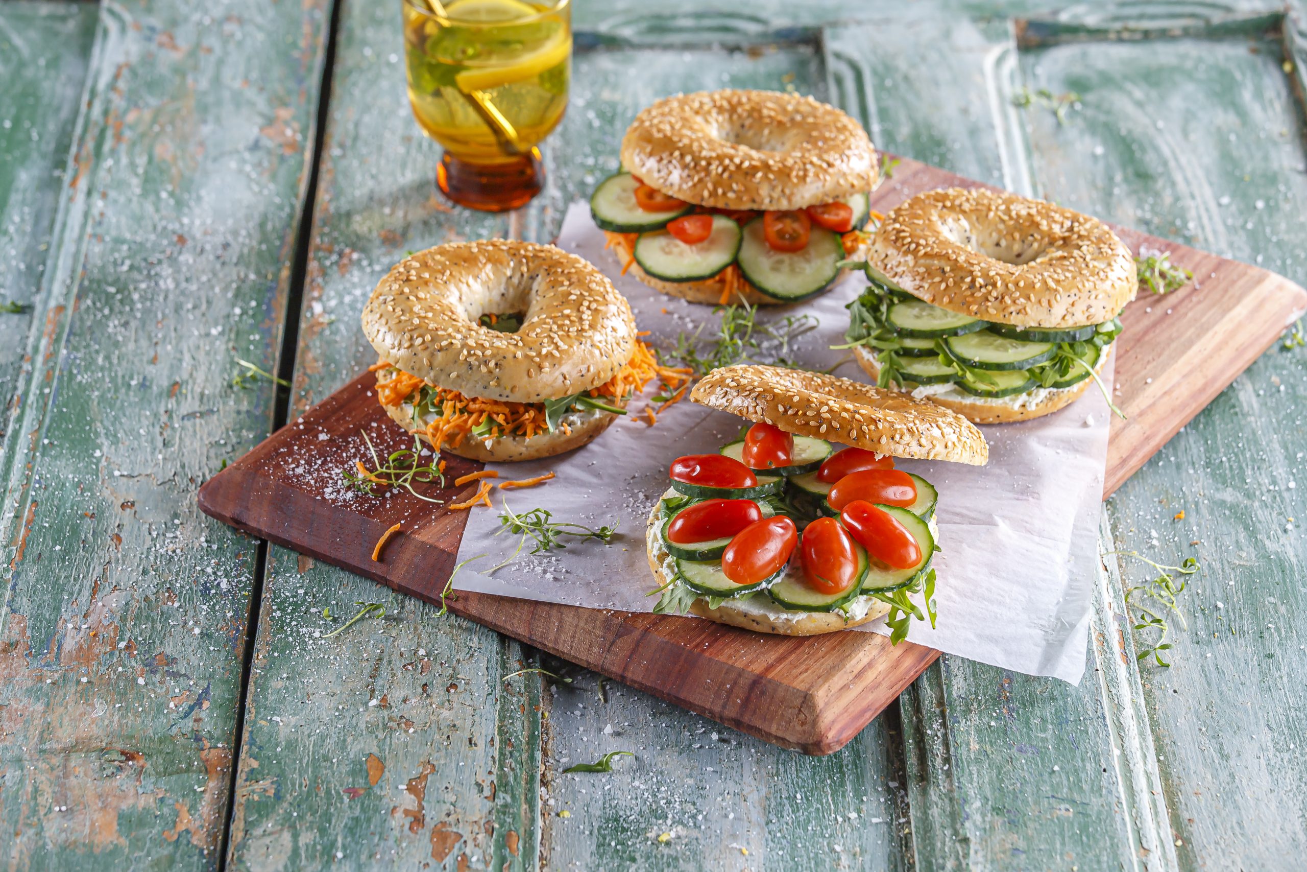 Veggie bagels