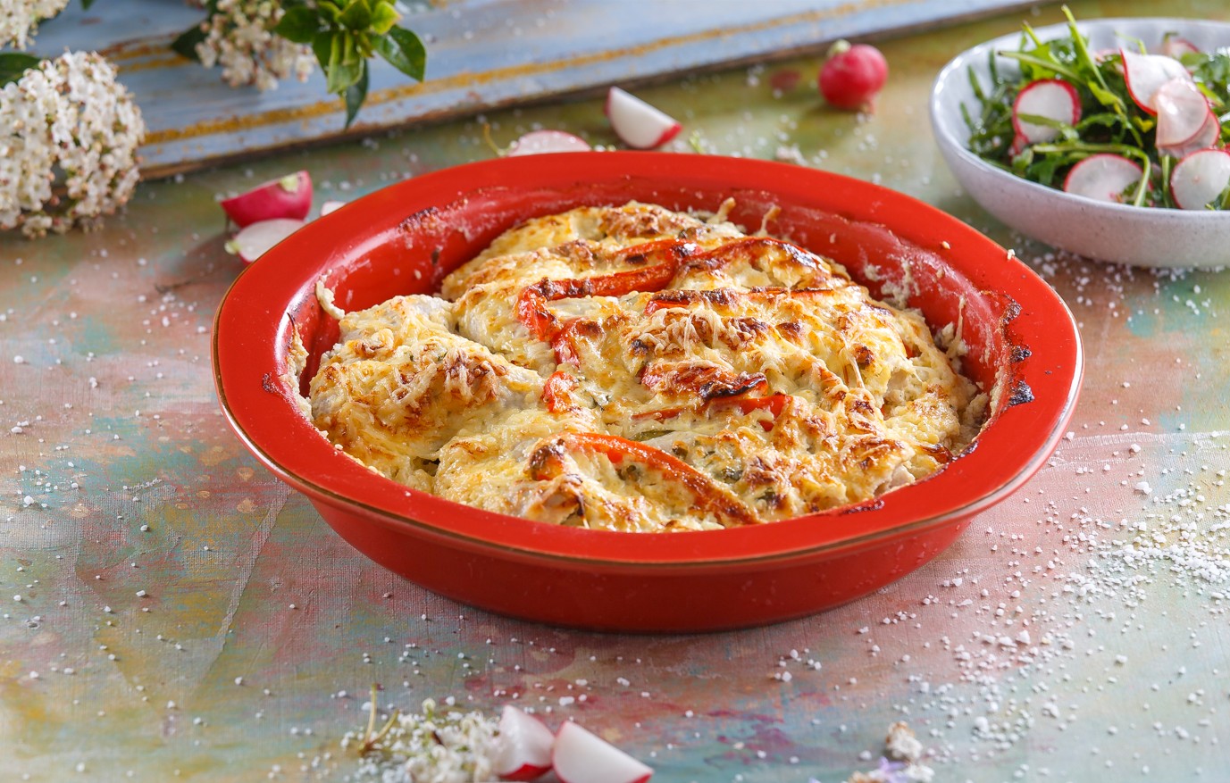 Bifes de peru gratinados