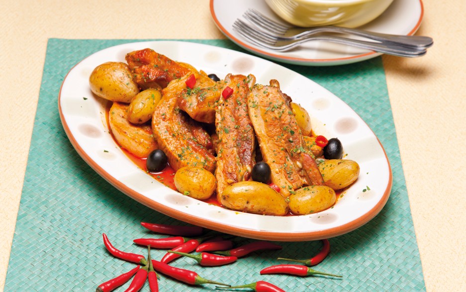 Entrecosto com molho de piripiri