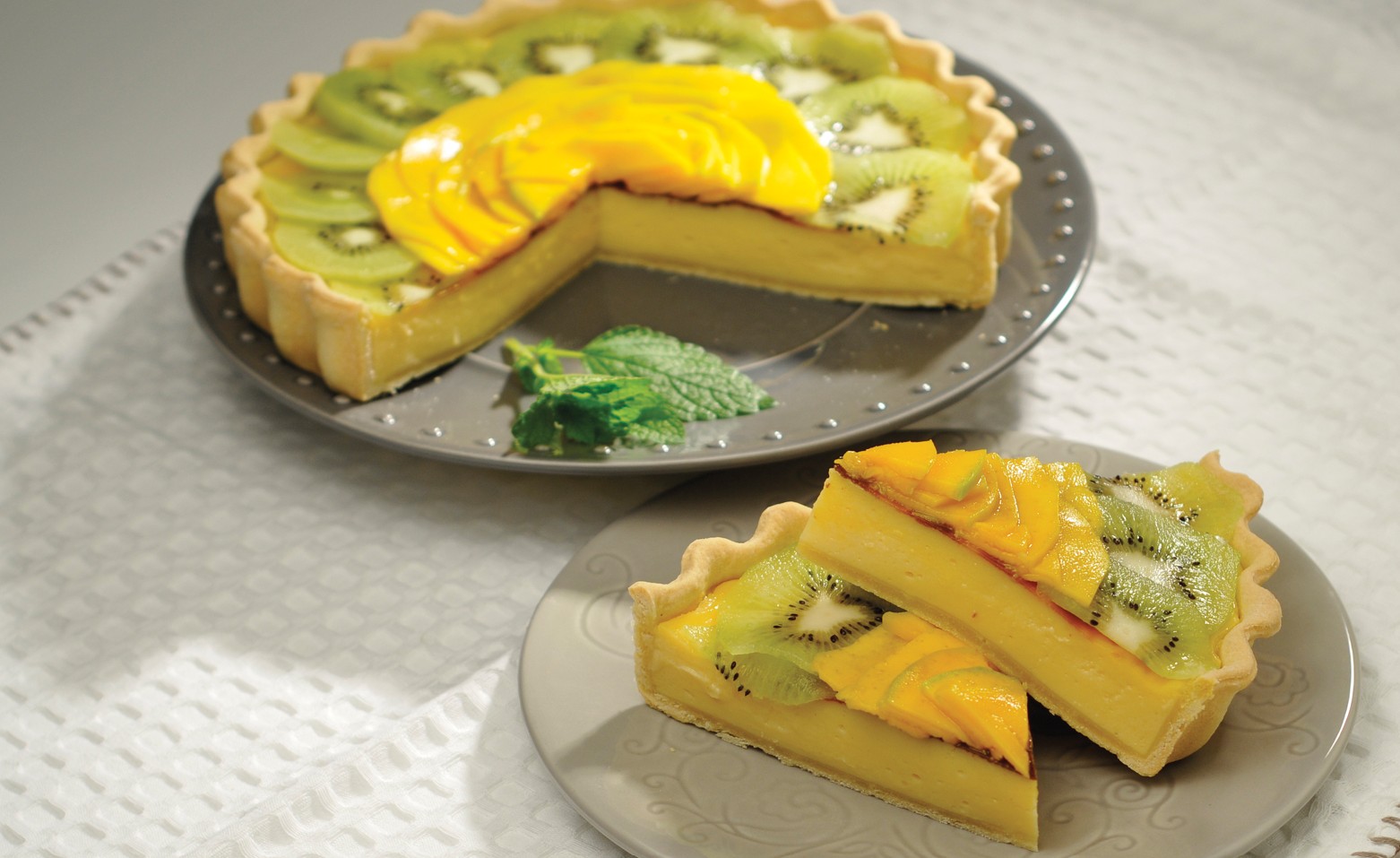 Tarte de leite condensado com fruta