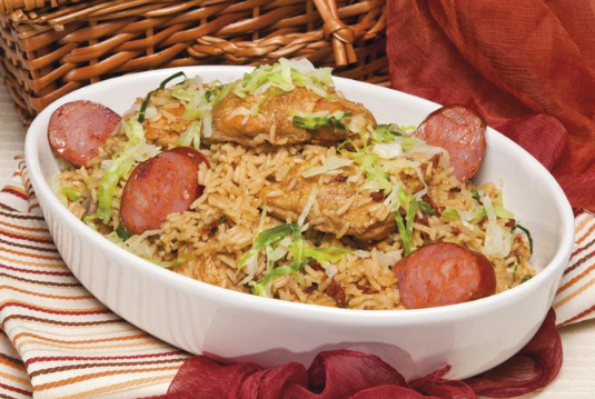 Arroz de frango com repolho