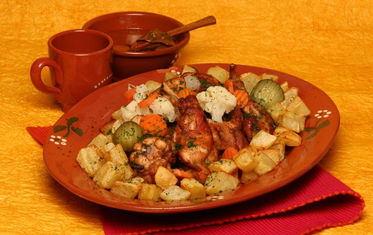 Coelho frito com pickles