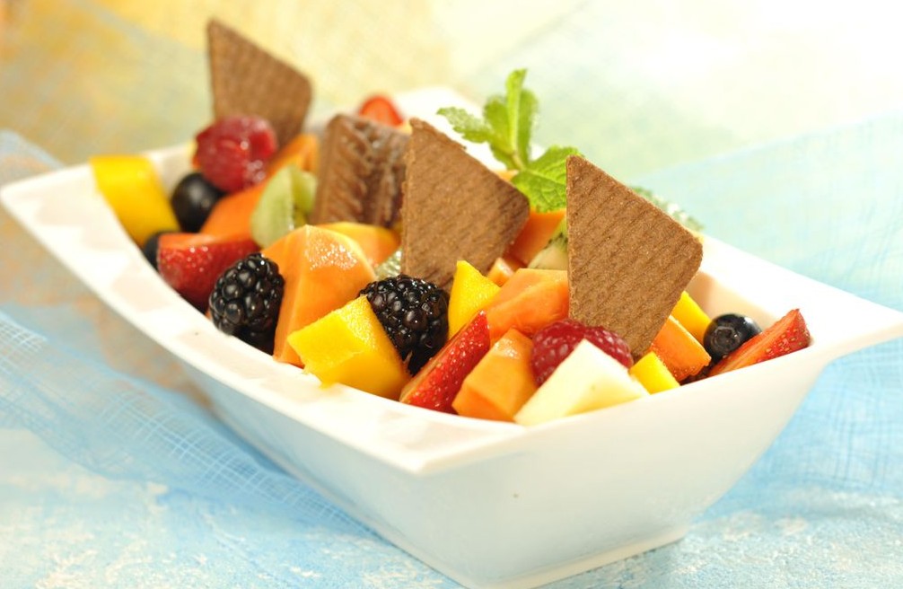 Pavé de frutas com creme