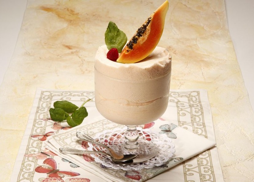 Soufflé doce de papaia